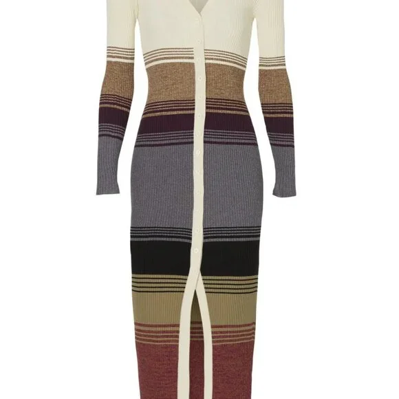 STAUD Sahara Stripe Shoko Sweater Dress XS - Picture 3 of 11